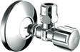ROBINET D'ARRÊT EQUERRE QUICK SCHELL + ROSACE 54MM CHROME
