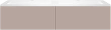 Onderbouw COFFEE 2 lades 140 duo basaltgrijs +dubbele wastafel kunstmarmer wit