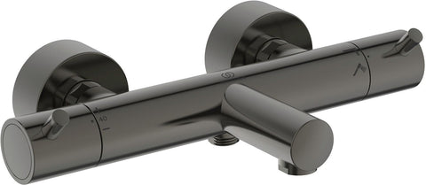 Thermostaat bad Ceratherm T125 Ideal Standard pin greep brushed gun metal, kranen & mengkranen — SKU DESCO-187418
