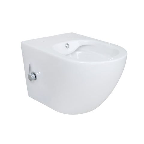 Belvit randloos hang-wc met geïntegreerde koud- en warmwaterkraan en taharet/bidet/douche-wc-functie wit, douche-wcs — SKU MB-16264-19791, EAN 5404024106772