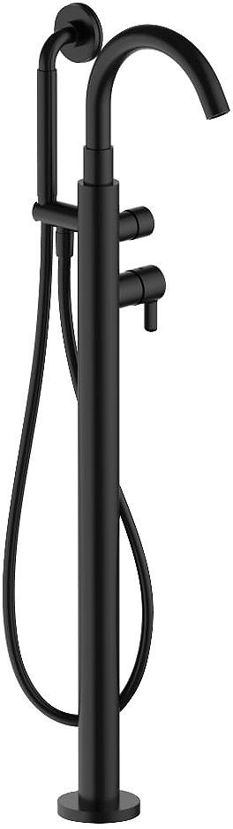 1GREEP MENGKRAAN BAD VRIJ ICONA CLASSIC FANTINI+HANDDOUCHE ZONDER INBOUWDEEL ZWART MAT