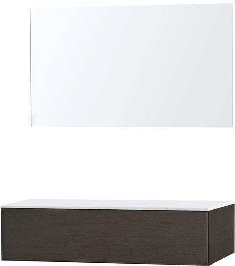 Meubel puro duo wenge 120 1 lade Solid opbouw spiegel