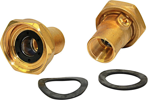 Koppelingafsluiter voor circulator 6/4"-4/4"F set (2ST.), circulatiepompen — SKU DESCO-23629