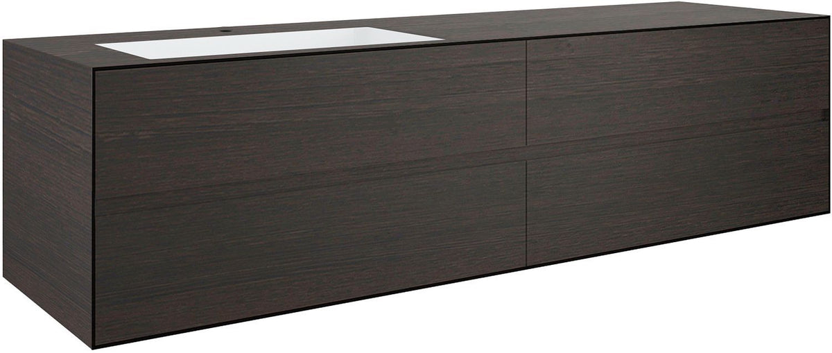 ONDERBOUW 4 LADES+ONDERBOUWLAVABO LINKS TENSO 180CM +KRAANGAT WENGE