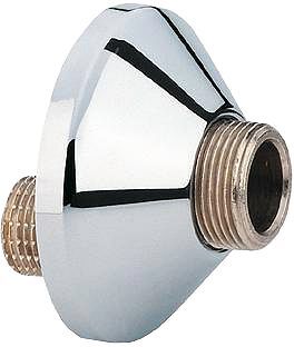S-koppeling met rozet FG 3/4"-1/2" chroom