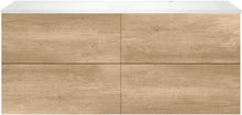 ONDERBOUW COFFEE 4 LADES 140 EIKEN DECOR KASJMIER+WASTAFEL RECHTS MAT WIT