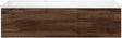 SOUS MEUBLE COFFEE 2 TIROIRS 120 NOYER VELOURS+LAVABO GAUCHE EN MARBRE SYNTHETIQUE BLANC MAT
