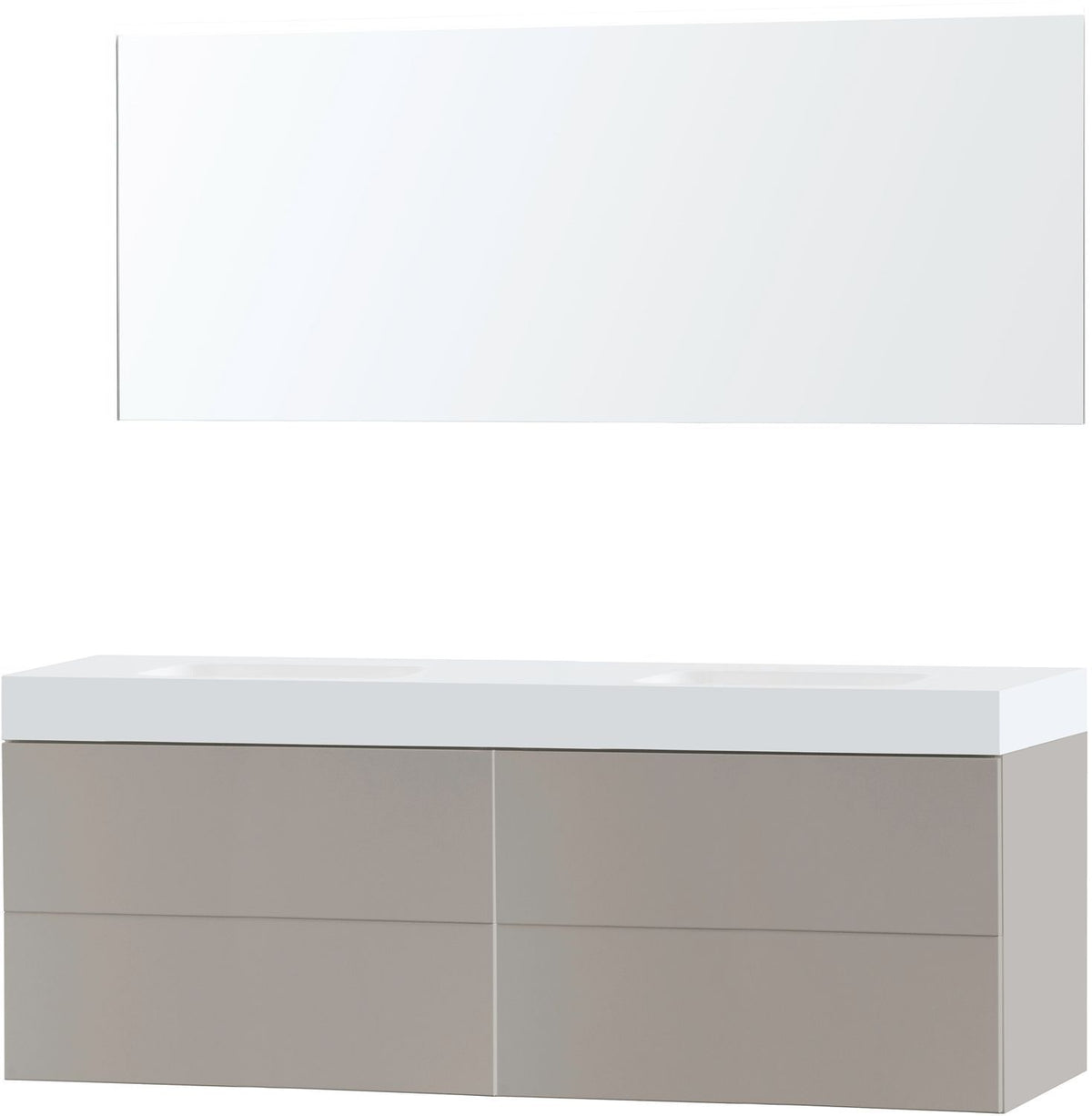 Meubel puro DU0 grijs 180 solid puro spiegel, badkamermeubelen — SKU DESCO-702364