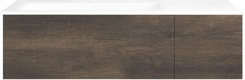 ONDERBOUW COFFEE 2 LADES 110 KASTANJE DECOR TRUFFEL +WASTAFEL LINKS PORSELEIN ZONDER KRAANGAT WIT