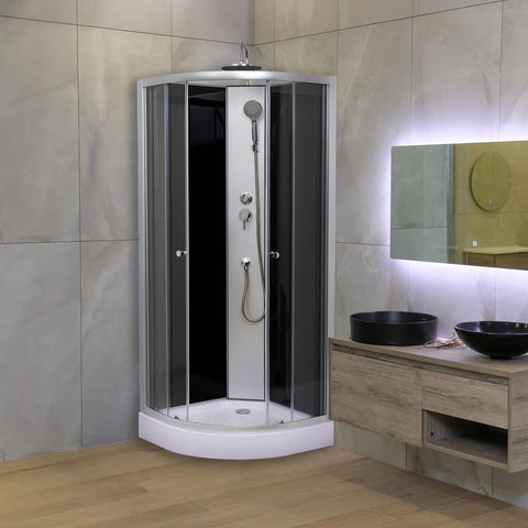 Aloni complete douchecabine complete douche douchetempel complete cabine hoekdouche 80x80cm - Chroom, douchecabines — SKU MB-19016-22543, EAN 5404024106154