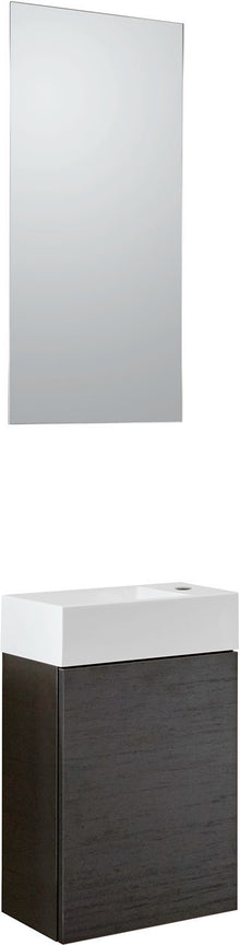 LAVE-MAINS PURO MINI 1 PORTE WENGE 40 SOLID MIROIR