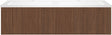 SOUS MEUBLE COFFEE 2 TIROIRS 120 NOYER SMARTLINE +DOUBLE LAVABO EN MARBRE SYNTHETIQUE BLANC