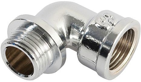 COUDE FILETE LAITON 1/2" MF CHROME
