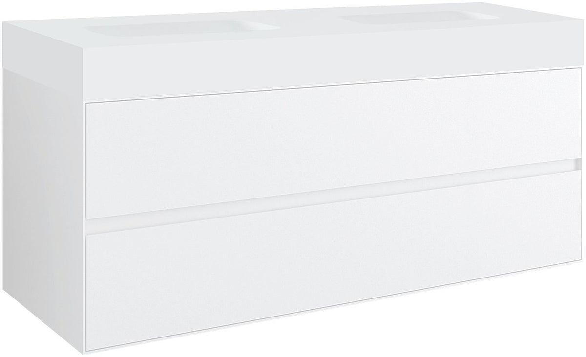 Onderbouw 2LADES voor tablet puro 2 lavabos tenso 140CM wit