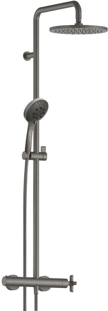 Douchezuil+thermostaat icona classic 24CM fantini mat gun metal pvd