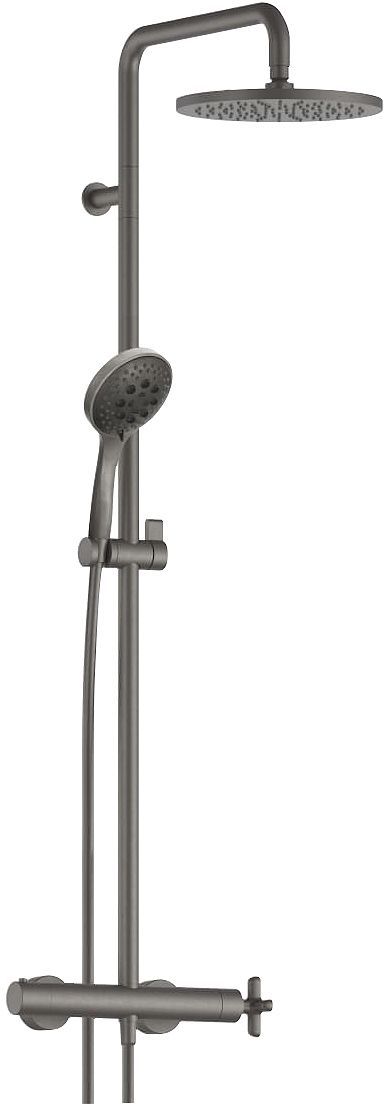 Douchezuil+thermostaat icona classic 24CM fantini mat gun metal pvd