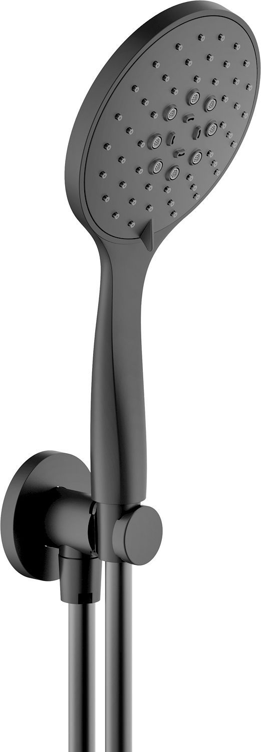 BADSET+AANSLUITBOCHT ROND 120MM UNIVERSEEL NOBILI MAT ZWART