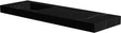 TABLET KERAMISCH MARMER PURO LAVABO S LINKS B160 H10 ZONDER KRAANGAT BAMBOO BLACK