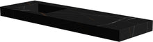 TABLET KERAMISCH MARMER PURO LAVABO S LINKS B160 H10 ZONDER KRAANGAT BAMBOO BLACK