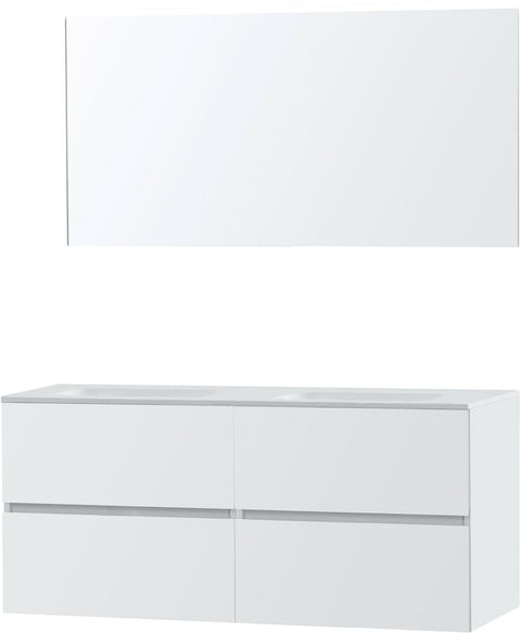 Meubel Molto poederwit 140 Solid spiegel