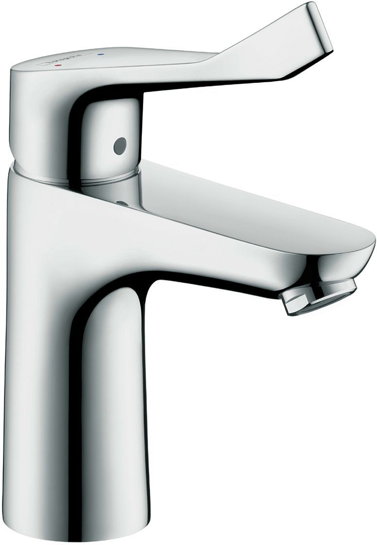 1GREEP Mengkraan lavabo Focus 100 HG lange hendel automatische sluiting chroom