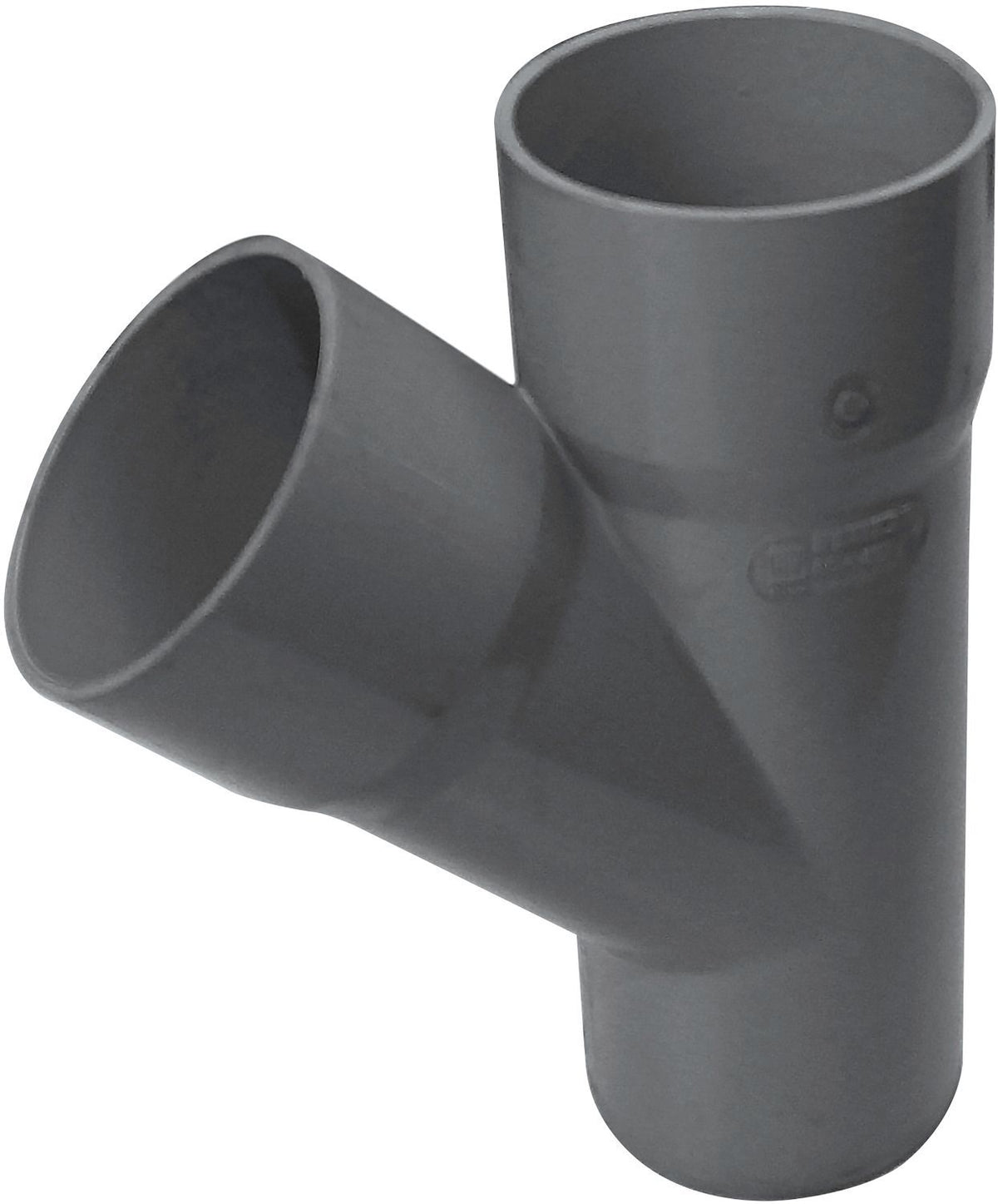 PVC T Lichtgrijs rond 45° 80MM