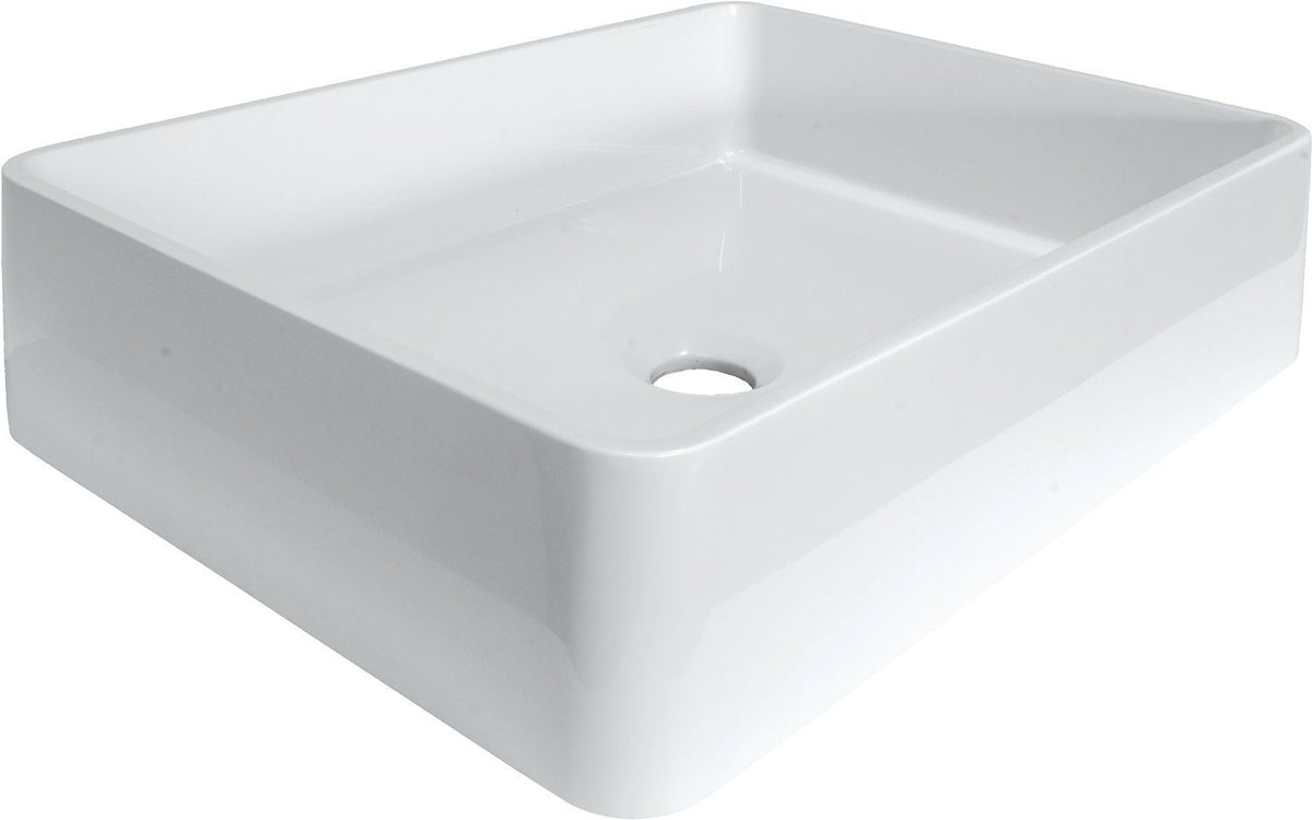 Combo/molto/puro lavabo opbouw 48X36CM kunstmarmer zonder overloop wit