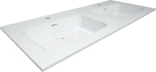 Tablet combo/molto/puro 120X50CM 2 lavabo kunstmarmer wit