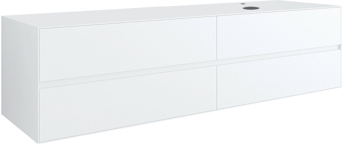 ONDERBOUW 4LADES+TABLET VOOR OPBOUWLAVABO RECHTS TENSO 180CM +KRAANGAT WIT