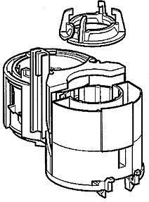 Hefmecanisme pneum. klok Geberit, inbouwreservoirs — SKU DESCO-64474