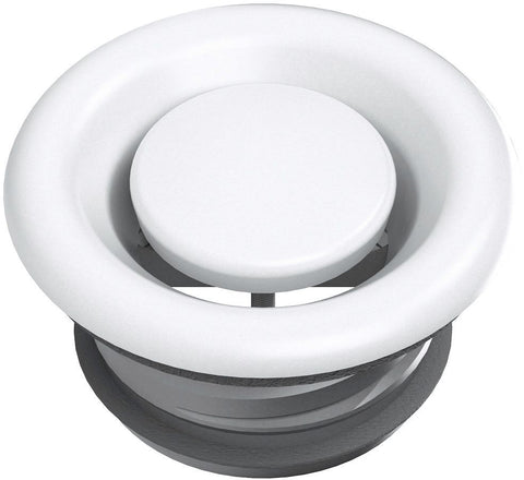 Afzuigventilatie REGELBAAR+HULS+DICHTING100MM wit — SKU DESCO-188021