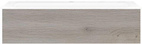 Onderbouw COFFEE 1 lade 120 eik zilver+wastafel porselein wit, badkamermeubelen — SKU DESCO-192556