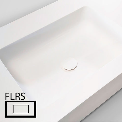 TABLET TAILOR TOP 1 LAVABO LINKS FLRS 100CM SOLID XONYX WIT