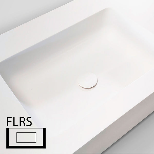 TABLET TAILOR TOP 1 LAVABO LINKS FLRS 100CM SOLID XONYX WIT