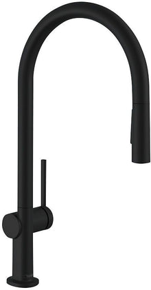1GREEP KEUKENMENGKRAAN TALIS M54 210 MET HANDDOUCHE +SBOX MAT ZWART