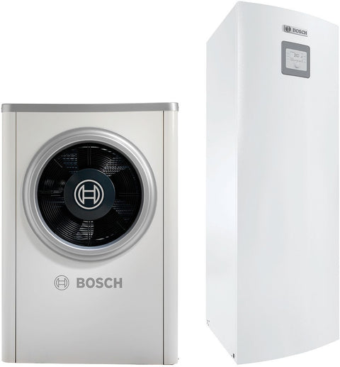 WARMTEPOMP LUCHT/WATER MONOBLOC MET BOILER 190L COMPRESS 6000 AWM BOSCH 8KW ERP CV A++/ERP SWW A+