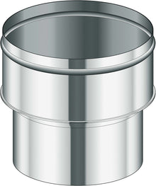 Inox enkelwandig aansluitstuk naar buis CONDENSOR POUJOULAT 100MM