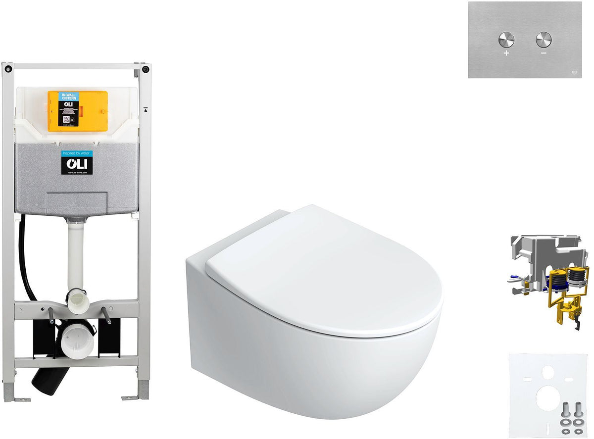 Wallfix OLI hangwc italy Catalano blink INOX, wc-inbouwframes — SKU DESCO-704168