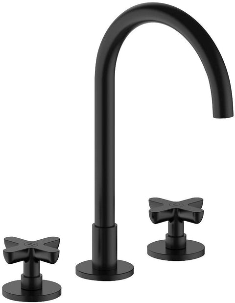 3GATS MENGKRAAN LAVABO ICONA CLASSIC FANTINI ZONDER SLUITING SPRONG 160MM ZWART MAT
