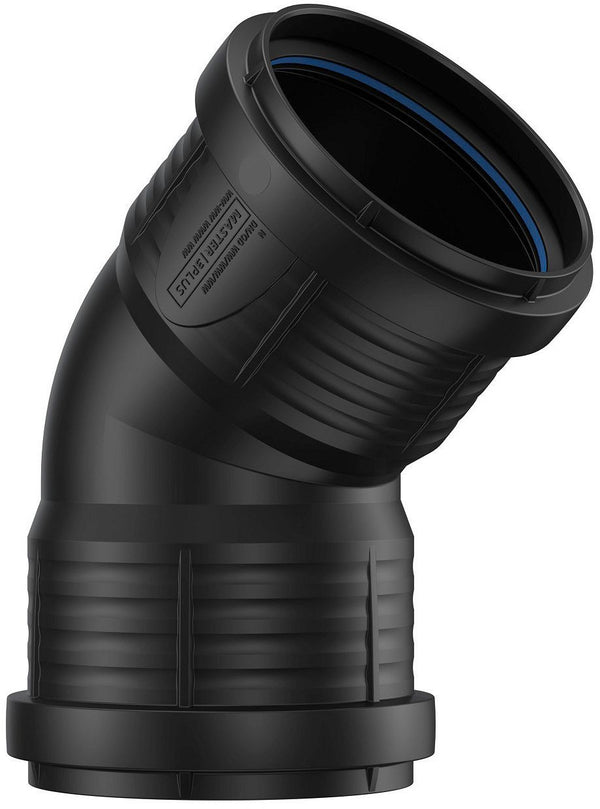ELLEBOOG PP 45°.FF 75MM ZWART