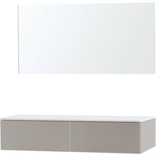MEUBEL PURO DUO GRIJS 140 1 LADE SOLID OPBOUW SPIEGEL