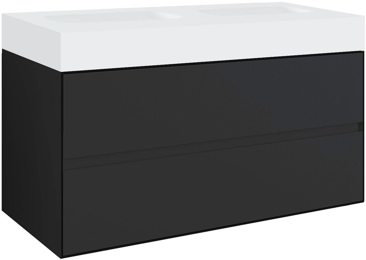 ONDERBOUW 2LADES VOOR TABLET PURO 2 LAVABOS TENSO 120CM GRIJS