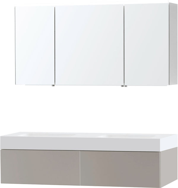 MEUBEL PURO DUO GRIJS 140 1 LADE SOLID PURO SPIEGELKAST