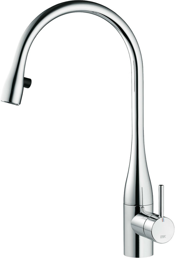 1GREEP Mengkraan keuken eve kwc uittrekbare handdouche inox