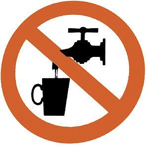 Pictogram geen drinkwater zelfklevend 50MM