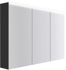 SPIEGELKAST COFFEE 3 DEUREN 1200MM 4250K GRAFIET ZACHT MAT