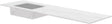 TABLET MARBRE CERAMIQUE PURO LAVABO S GAUCHE L180 H1,2 SANS TROU ROBINET WHITE CALACATTA