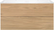 Onderbouw COFFEE 2 lade 120 duo eik klassiek + dubbele wastafel kunstmarmer mat wit