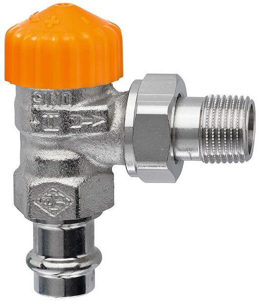 Thermostatische radiatorkraan Eclipse Heimeier 1/2"HAAKS + koppeling