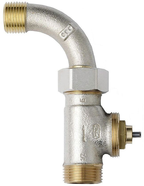 Thermostatische radiatorkraan +elleboog Honeywell 1/2"MF